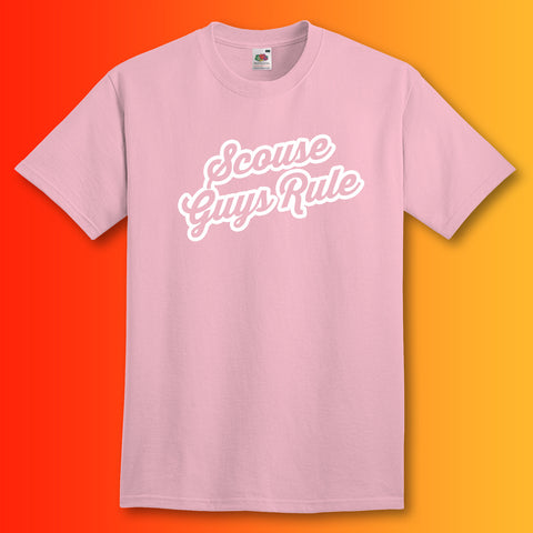 Scouse Guys Rule T-Shirt Light Pink