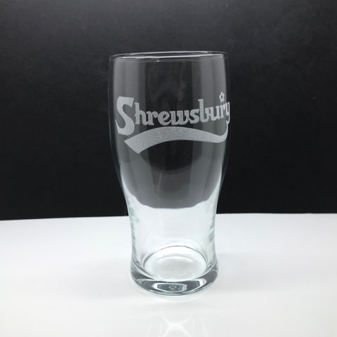 Shrewsbury Football Pint Glass Engraved
