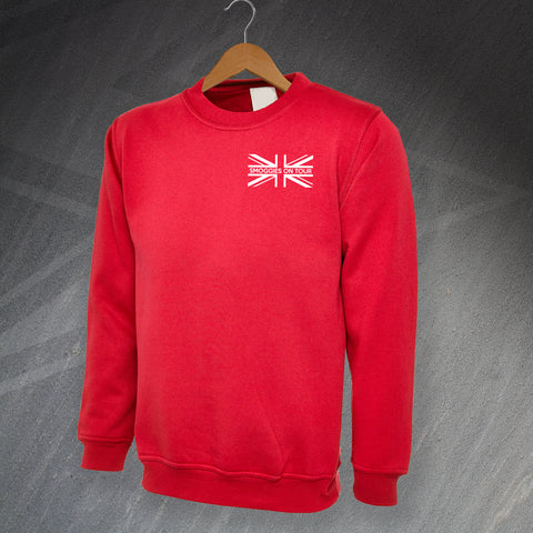 Middlesbrough Football Sweatshirt Embroidered Smoggies on Tour Union Jack
