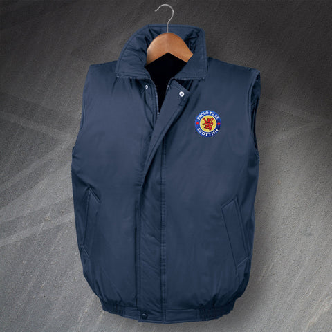 Proud to Be Scottish Padded Bodywarmer with Embroidered Badge