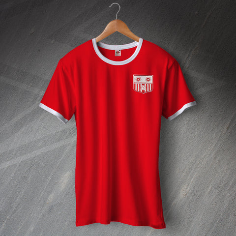 Southampton Football Shirt Embroidered Ringer 1940s