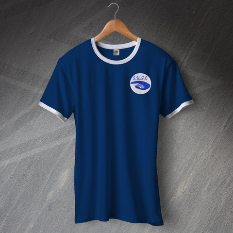 Southend Football Shirt Embroidered Ringer 1975