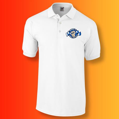 Super Js Polo Shirt with Keep The Faith Design White