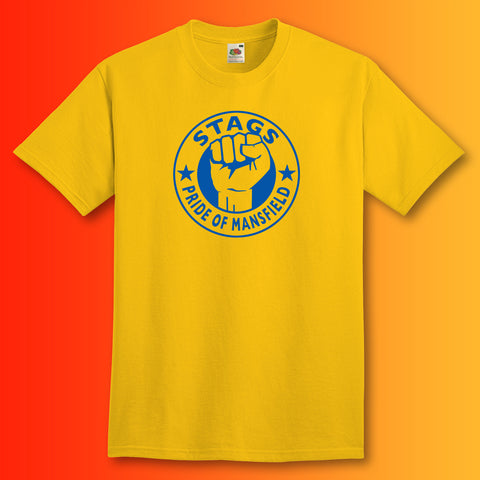 Stags Shirt with The Pride of Mansfield Design