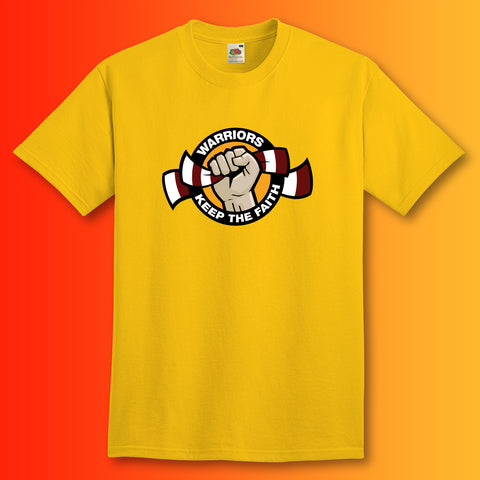 Warriors Shirt with Keep The Faith Design Sunflower