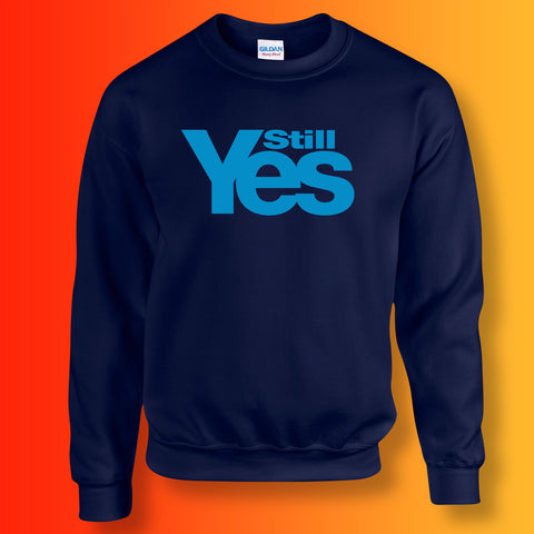Scotland Still Yes Unisex Sweater Navy Blue