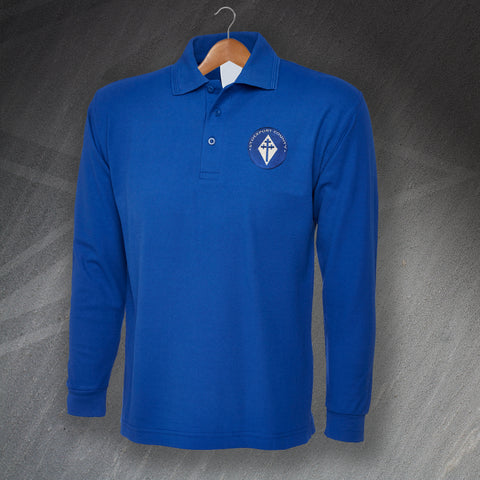 Stockport Football Polo Shirt Embroidered Long Sleeve 1978