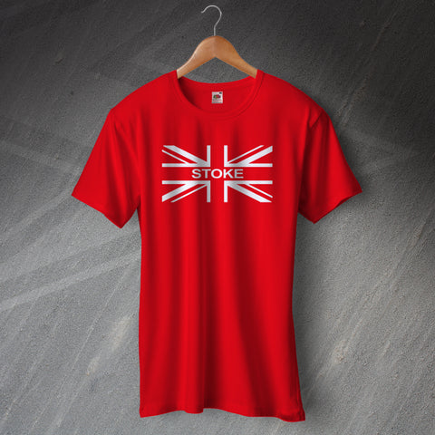 Stoke Football T-Shirt Embroidered Union Jack