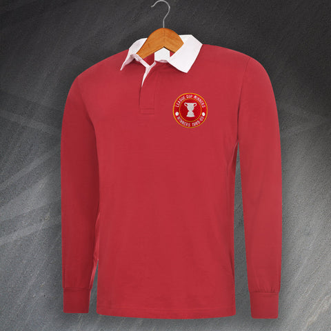 Retro Swindon League Cup Winners 1969 Embroidered Long Sleeve Rugby Shirt