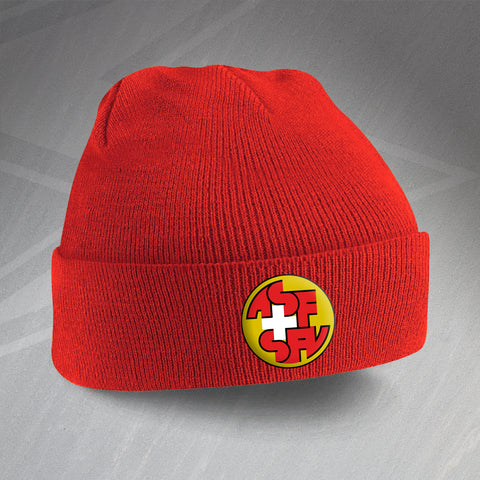 Switzerland Football Beanie Hat | Embroidered Swiss Football