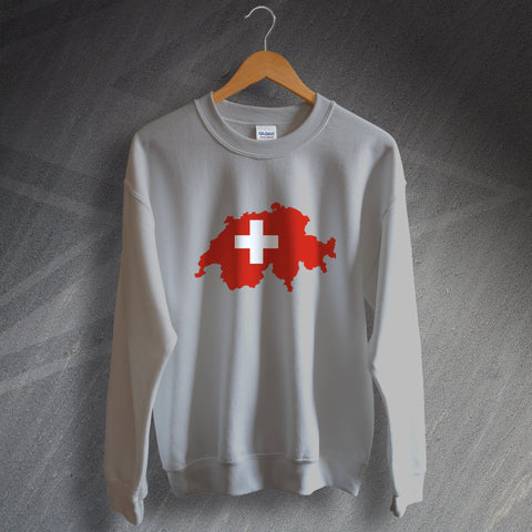 Switzerland Sweatshirt Flag Map