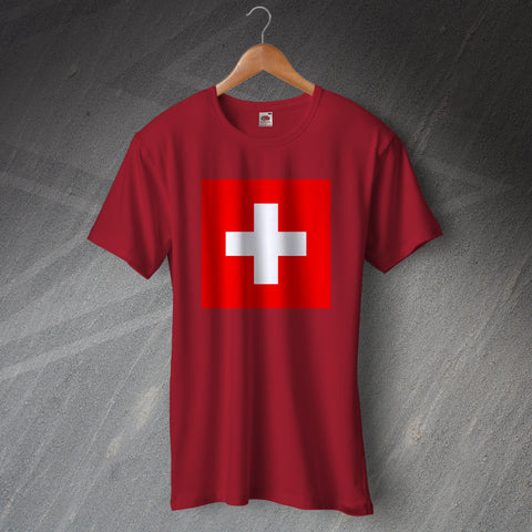 Switzerland Football T-Shirt Flag of Switzerland