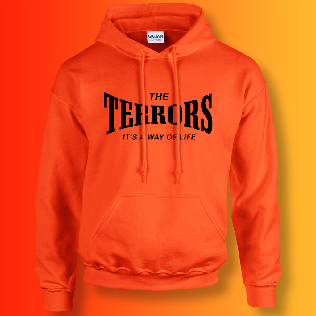 Terrors Hoodie with It's a Way of Life Design Orange