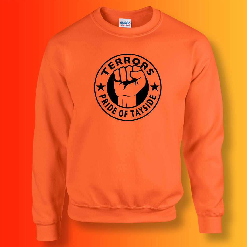 Terrors Sweater with The Pride of Tayside Design Orange