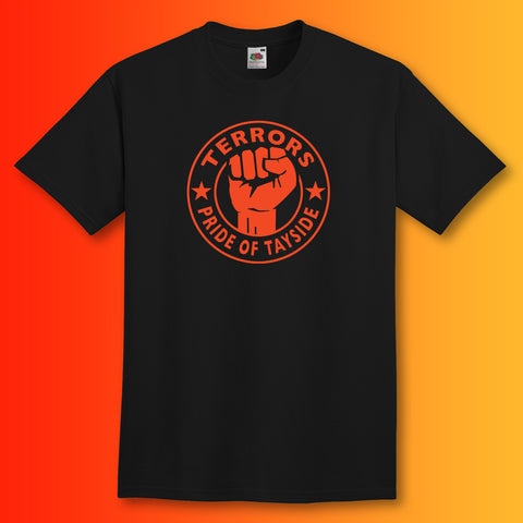 Terrors Shirt with The Pride of Tayside Design Black