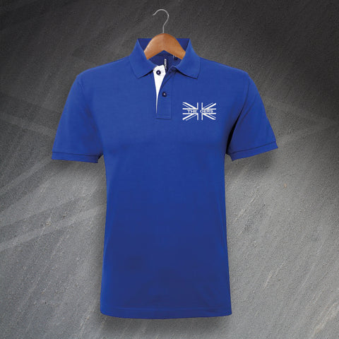 The Gers Union Jack Embroidered Classic Fit Contrast Polo Shirt