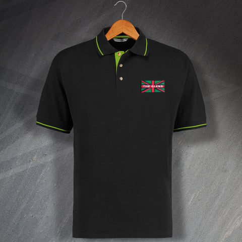 Glentoran Football Polo Shirt Embroidered Contrast Glens Union Jack