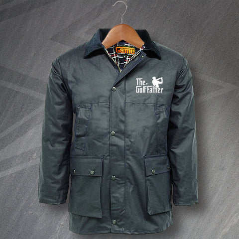 The Golf Father Embroidered Padded Wax Jacket
