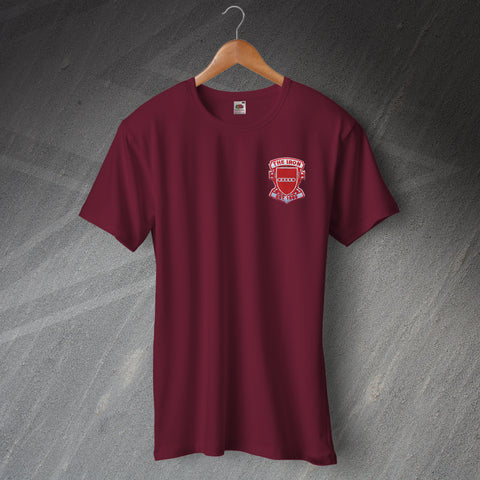 Retro The Iron T-Shirt with Embroidered Badge