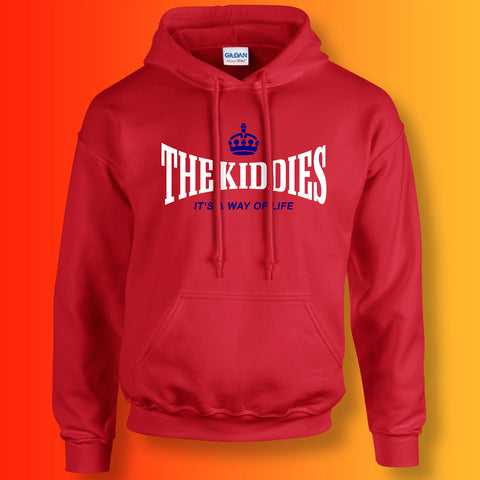 Kiddies Hoodie with It's a Way of Life Design Red