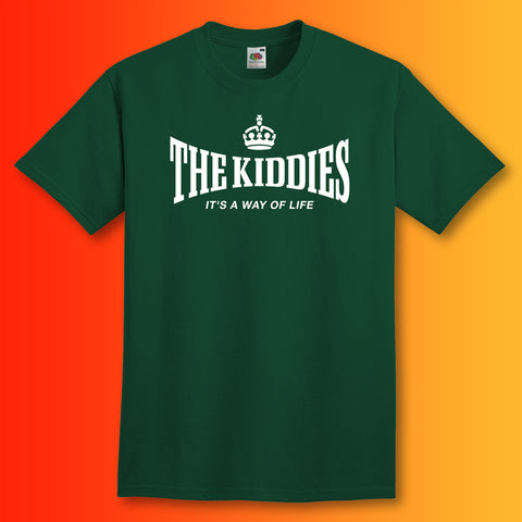 Kiddies T-Shirt with It's a Way of Life Design Bottle Green