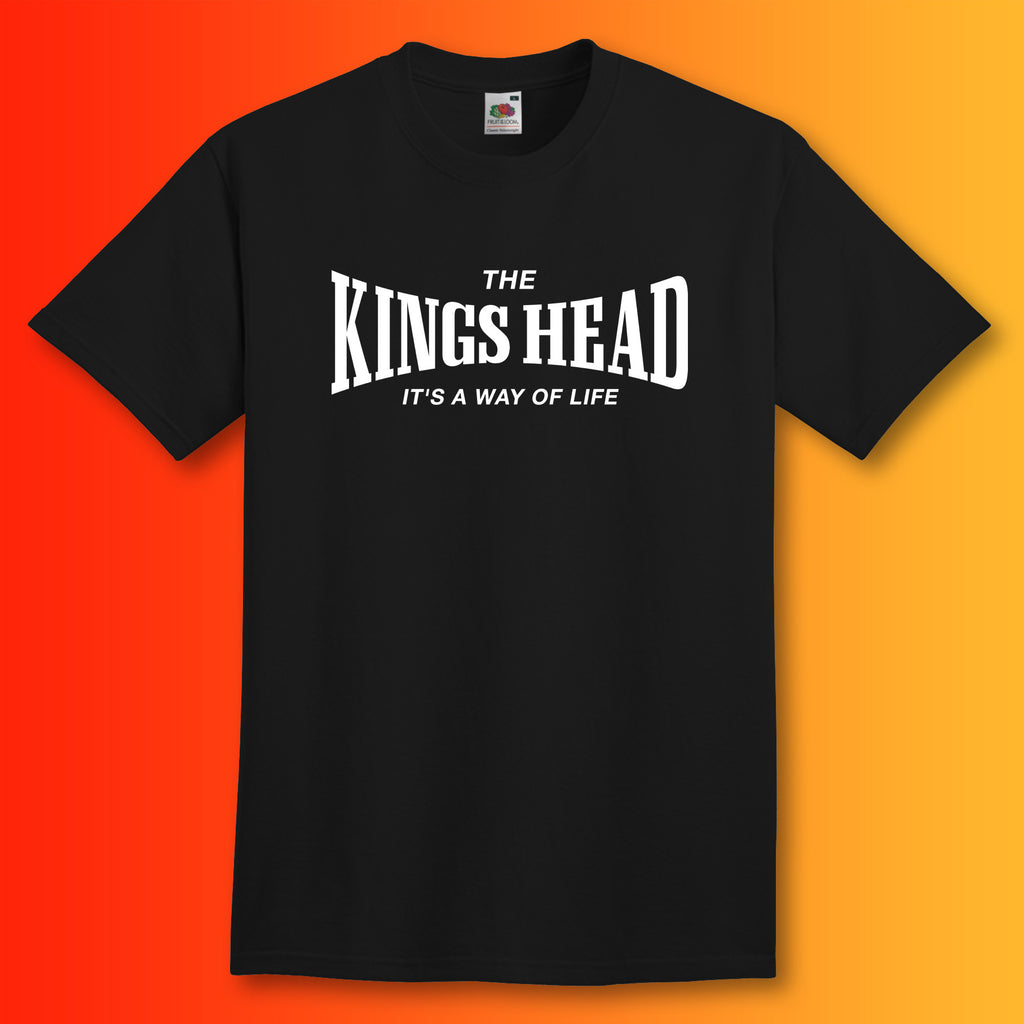 Kings Head T-Shirt with It's a Way of Life Design Black
