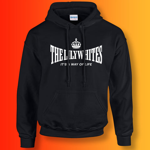The Lilywhites Hoodie with It's a Way of Life Design Black