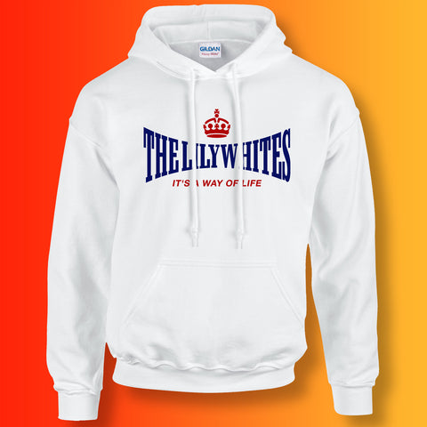 The Lilywhites Hoodie with It's a Way of Life Design White