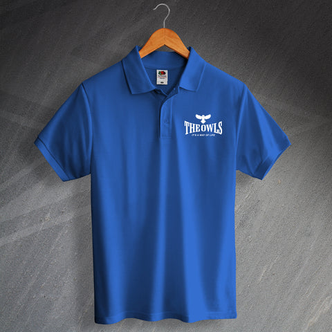 Sheffield Wednesday Football Polo Shirt Embroidered The Owls It's a Way of Life