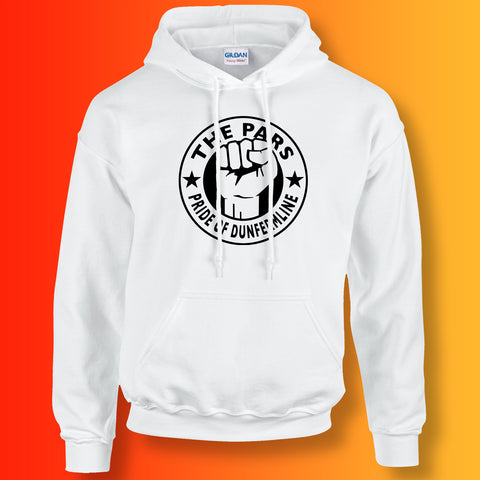 Pars Hoodie with The Pride of Dunfermline Design White