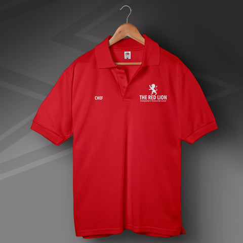 Personalised Red Lion Polo Shirt