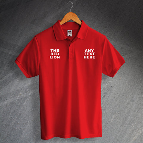 The Red Lion Pub Polo Shirt Personalised