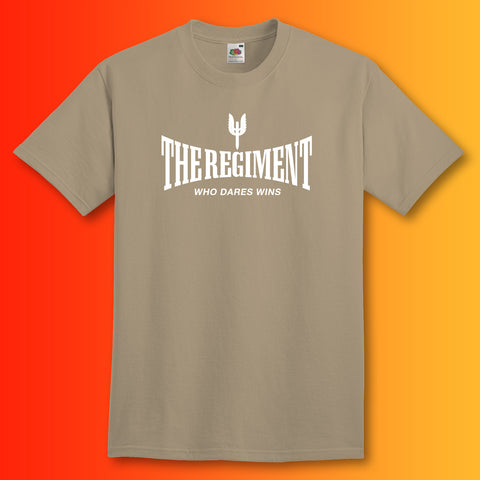 The Regiment T-Shirt with It's a Way of Life Design Khaki