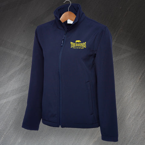 The Rhinos Rugby Softshell Jacket Embroidered Full Zip It's a Way of Life