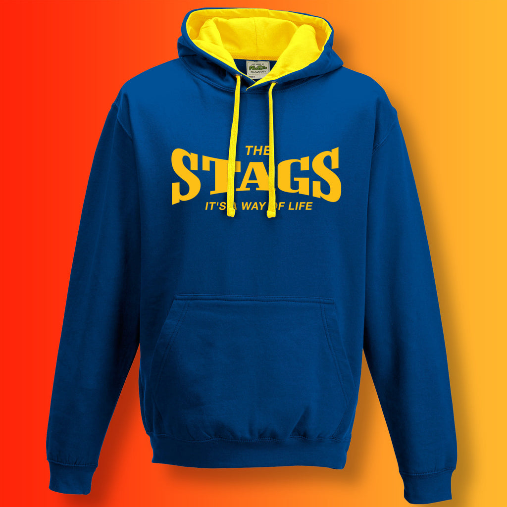 Stags Contrast Hoodie with It's a Way of Life Design