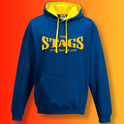 Stags Contrast Hoodie with It's a Way of Life Design
