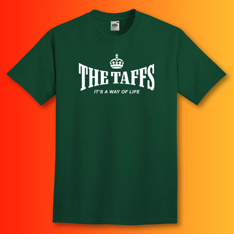 The Taffs T-Shirt with It's a Way of Life Design Bottle Green