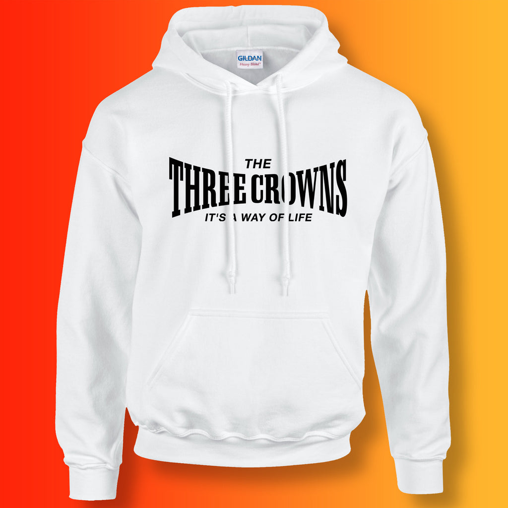 Three Crowns It's a Way of Life Hoodie White