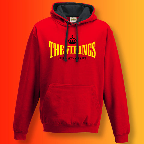 The Vikings Contrast Hoodie with It's a Way of Life Design