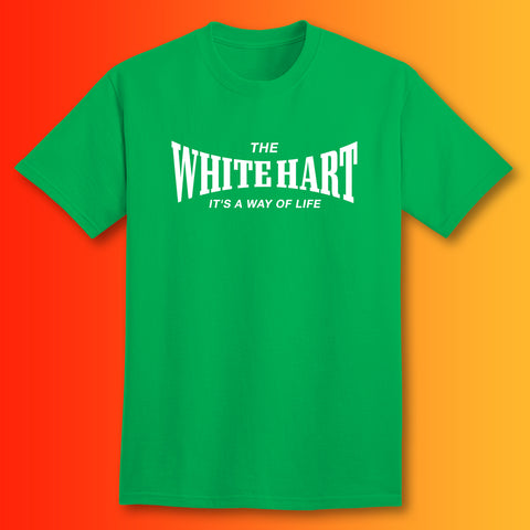 The White Hart T-Shirt with It's a Way of Life Design Kelly