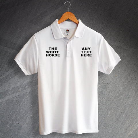 The White Horse Pub Polo Shirt Personalised