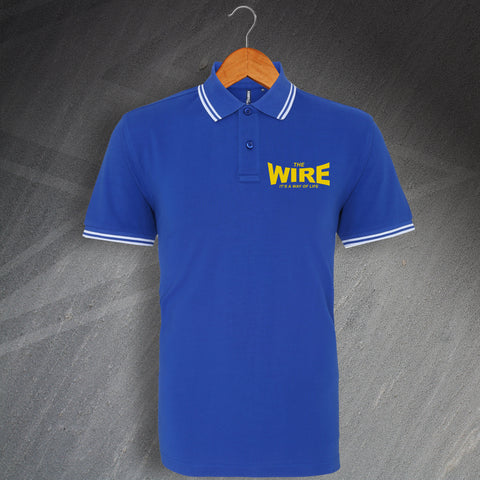 Warrington Rugby Polo Shirt Embroidered Tipped The Wire It's a Way of Life