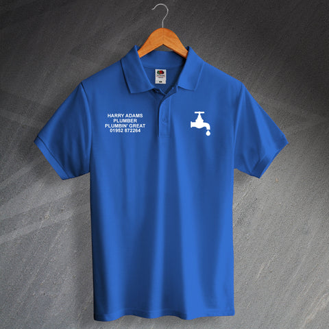 Plumber Polo Shirt Personalised Name & Company Details