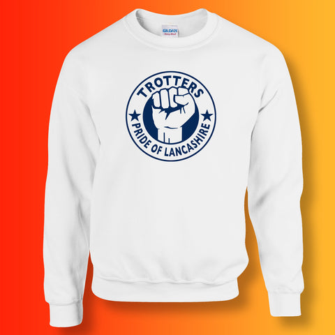 Trotters Sweater with The Pride of Lancashire Design
