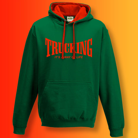 Trucking Contrast Hoodie with It's a Way of Life Design