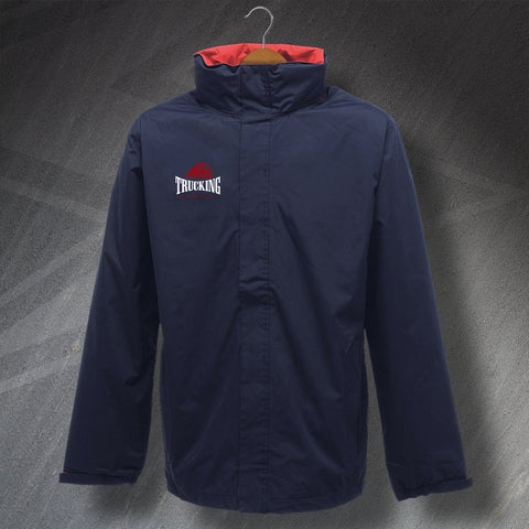 Trucking It's a Way of Life Embroidered Waterproof Jacket