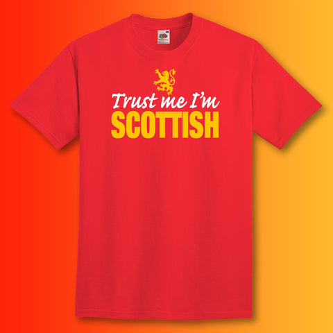 Trust Me I'm Scottish T-Shirt Red