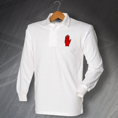 Retro Ulster Rugby Embroidered Long Sleeve Rugby Shirt