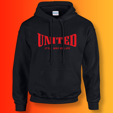 United Hoodie with It's a Way of Life Design Black