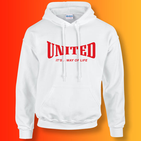 United Hoodie with It's a Way of Life Design White